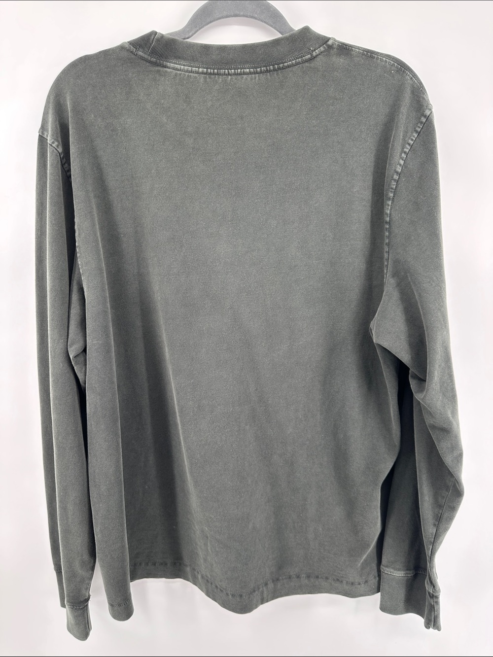 A&F Skater Athleisure Streetwear Washed Dark Gray Long-Sleeve Crewneck SzM - Picture 7 of 12
